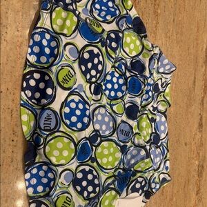 Pickleball Bella Women’s Polka Dot Skort  - Blue and Green Size Small